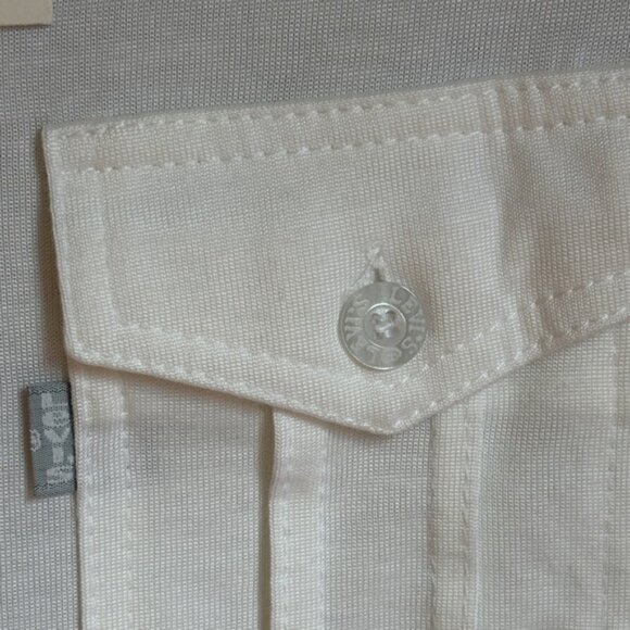 NWT Levi's Silver Tab Western Style White Cotton shirt/tee size L - Picture 5 of 10